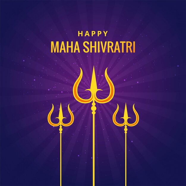 Free Vector | Hindu festival maha shivratri greeting card