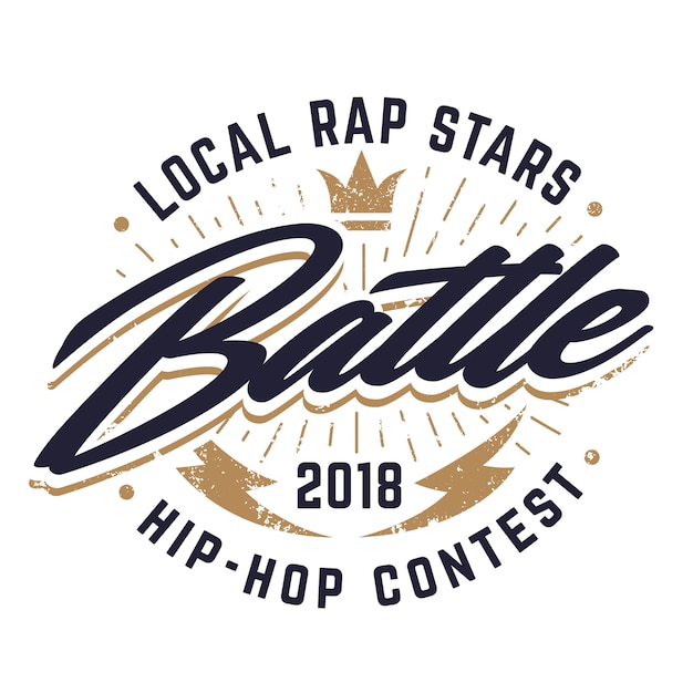 Premium Vector | Hip-hop battle emblem