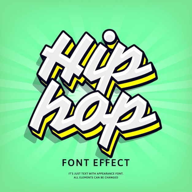 Premium Vector | Hip hop old school style lettering text effect for ...
