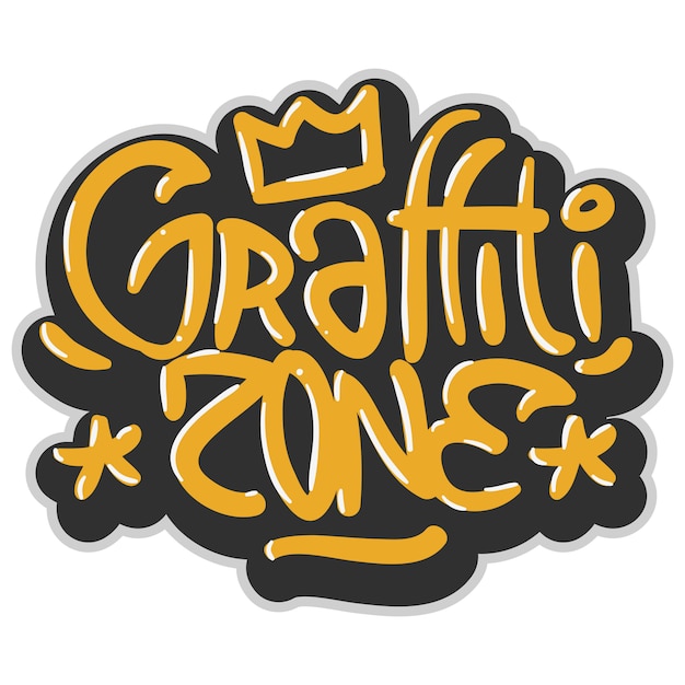 Hip Hop Related Tag Graffiti Influenced Label Sign Logo Lettering