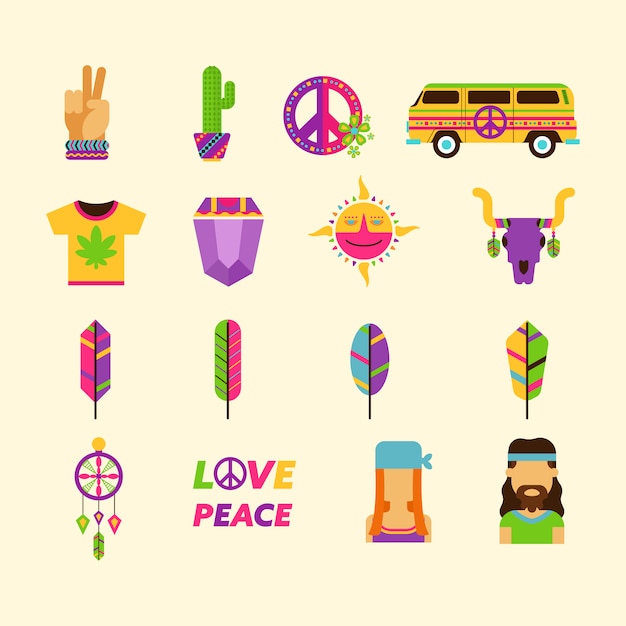 Hippie App Icons Hippie Icon. Filled Hippie Icon For Website Design And ...