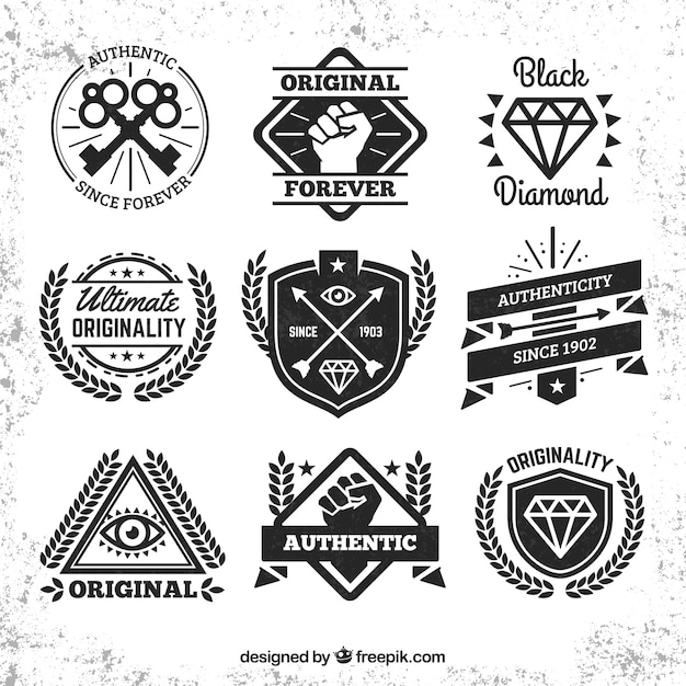 Download Free Hipster Badges Collection Free Vector Use our free logo maker to create a logo and build your brand. Put your logo on business cards, promotional products, or your website for brand visibility.