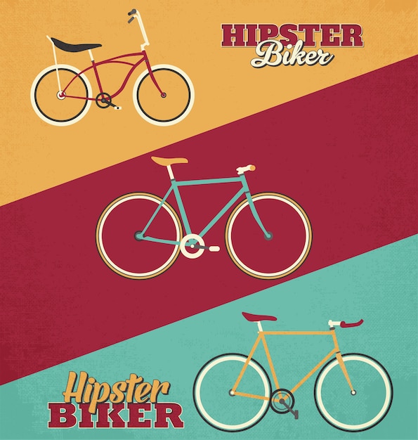 Hipster bicycles background