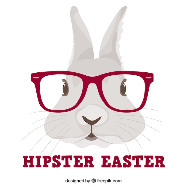 Download Hipster bunny | Free Vector