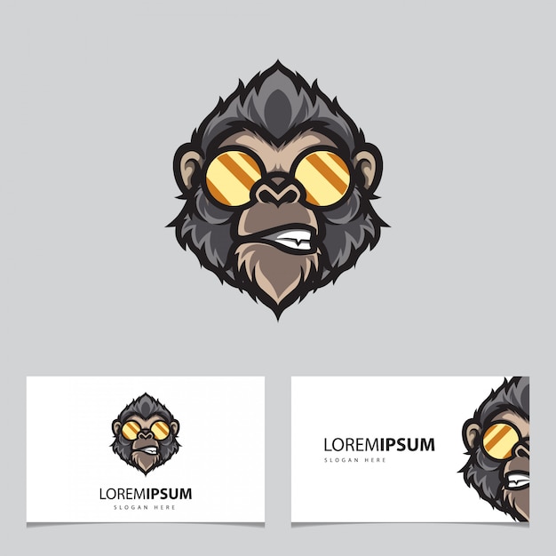 Download Free Hipster Monkey Head Mascot Logo Template Premium Vector Use our free logo maker to create a logo and build your brand. Put your logo on business cards, promotional products, or your website for brand visibility.