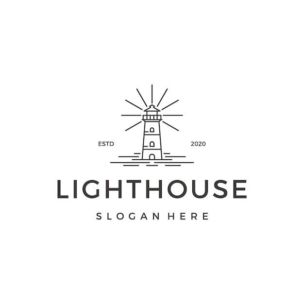 Download Free Hipster Monoline Lighthouse Logo Design Premium Vector Use our free logo maker to create a logo and build your brand. Put your logo on business cards, promotional products, or your website for brand visibility.
