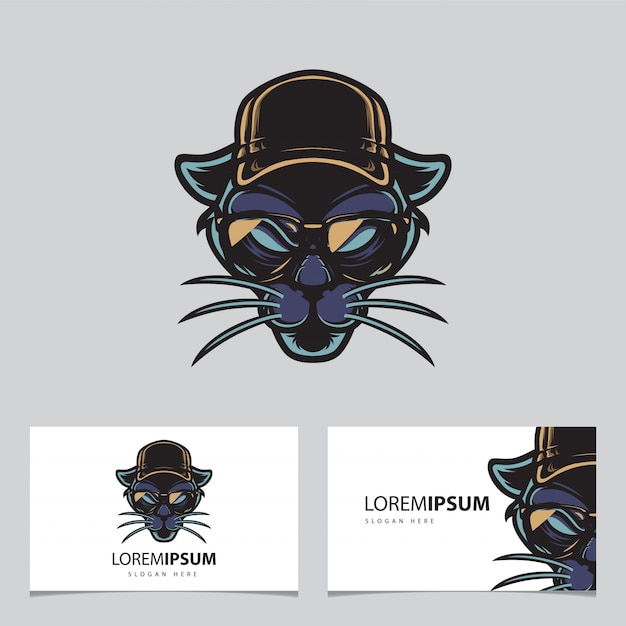 Download Free Hipster Panther Logo Premium Vector Use our free logo maker to create a logo and build your brand. Put your logo on business cards, promotional products, or your website for brand visibility.