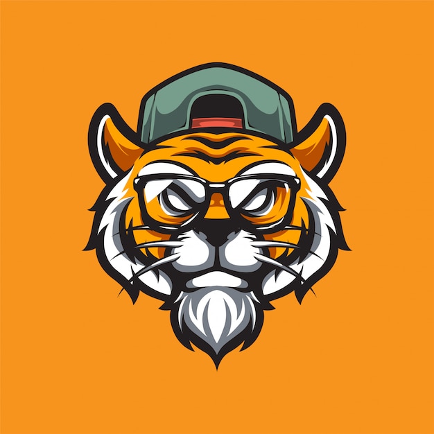 Premium Vector Hipster Tiger E Sport Logo