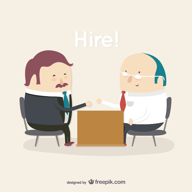 Free Vector Hiring Employees Cartoon Character 