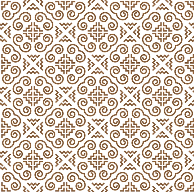 Premium Vector Hmong pattern seamless, spiral pattern design for