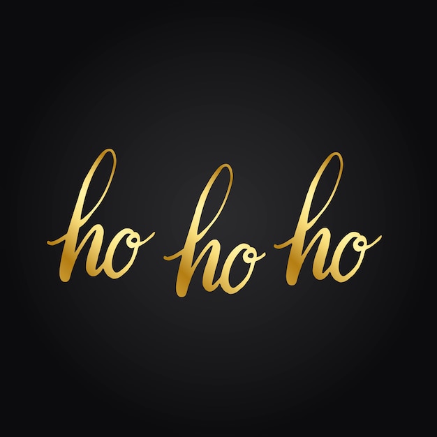 Download Ho ho ho typography style vector | Free Vector