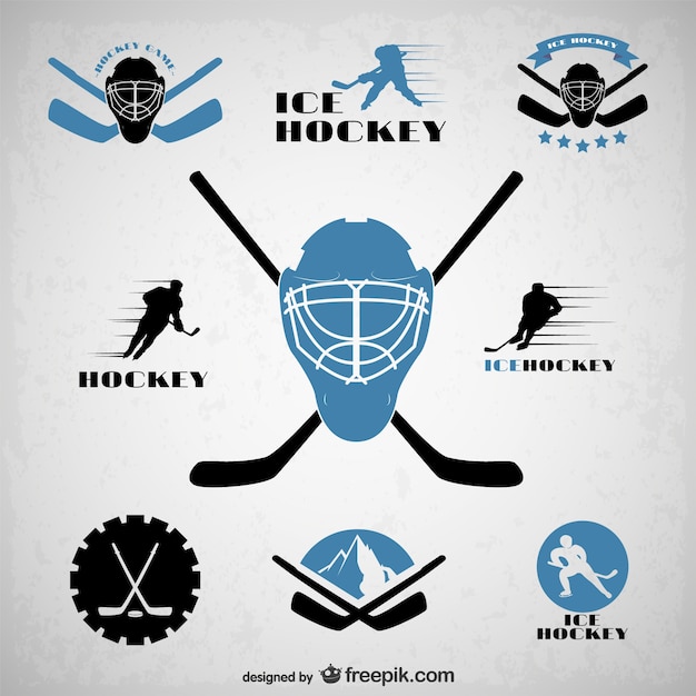 Hockey emblems set