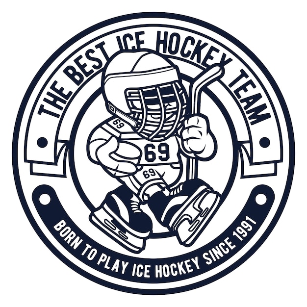 Hockey logo | Premium Vector