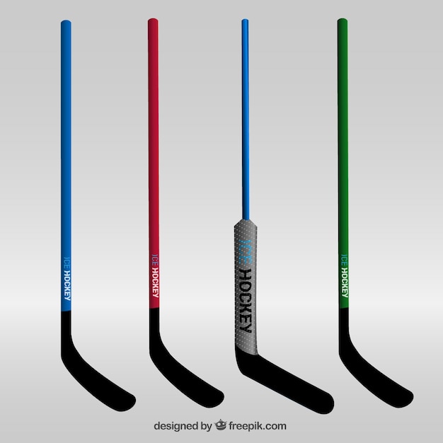 Hockey sticks set