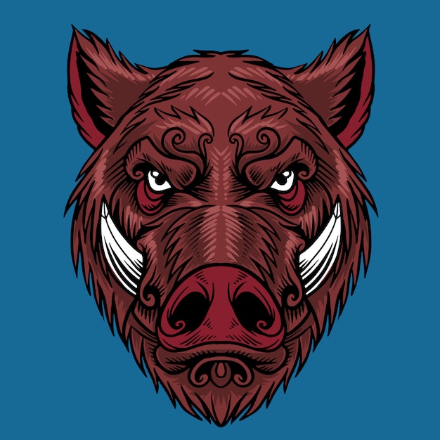 Hog Head Svg