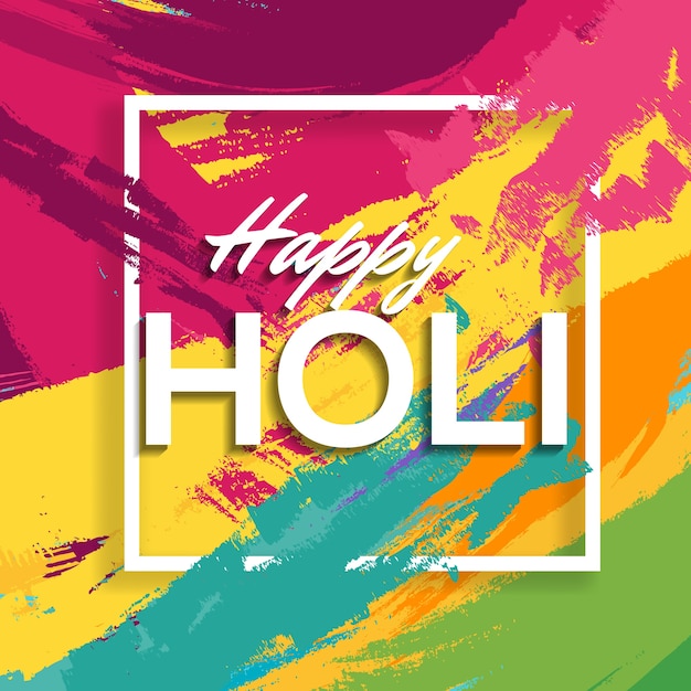 Premium Vector | Holi festival greeting card