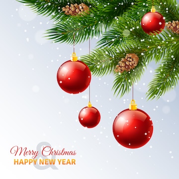 Free Vector | Holiday season new year greetings card with decorated ...