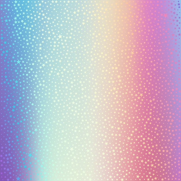 ホログラフィックホイル点線のテクスチャとホログラムのベクトルの背景 箔形状星イラストの背景 プレミアムベクター