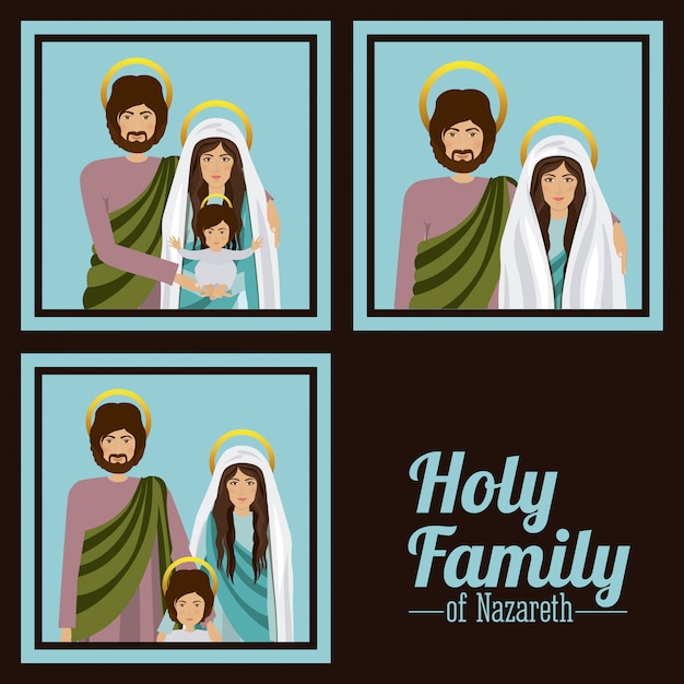 Download Holy family illustration Vector | Premium Download