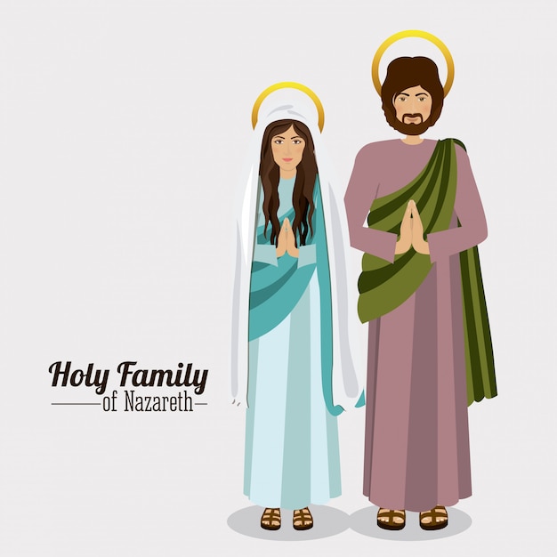 Download Holy family, vector illustration Vector | Premium Download