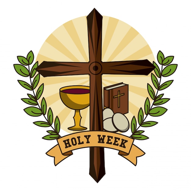 Premium Vector Holy week catholic tradition
