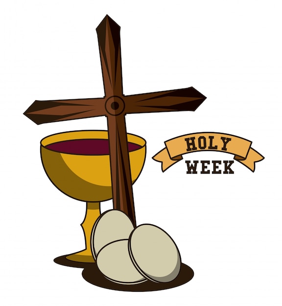 Premium Vector | Holy week catholic tradition