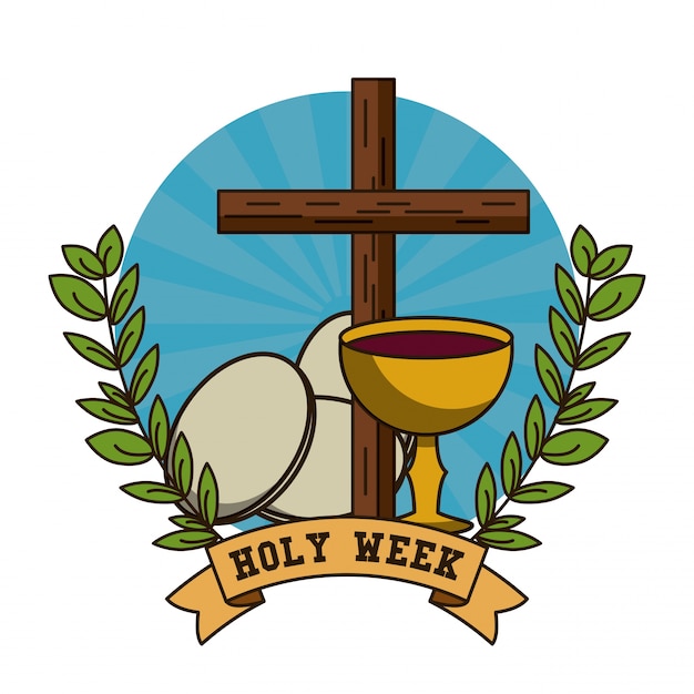 Premium Vector | Holy week catholic tradition