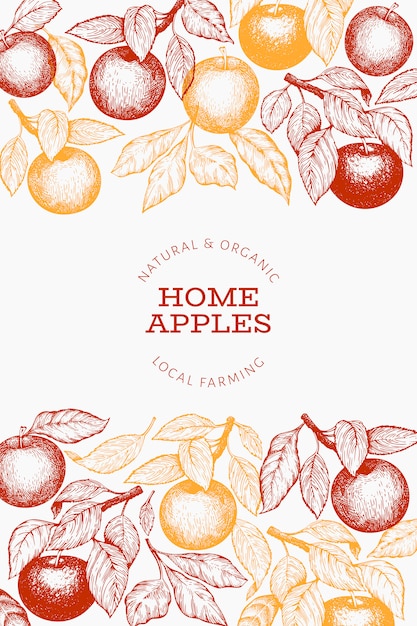 Premium Vector | Home apples poster