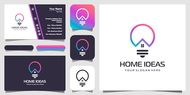 Download Free Home And Bulb Logo Combination With Line Art Style Line Logo With Use our free logo maker to create a logo and build your brand. Put your logo on business cards, promotional products, or your website for brand visibility.