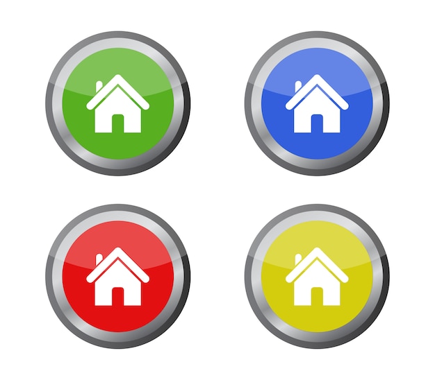 Download Home button set | Premium Vector