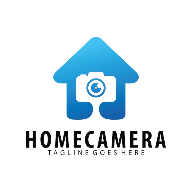 Premium Vector | Home camera logo design template