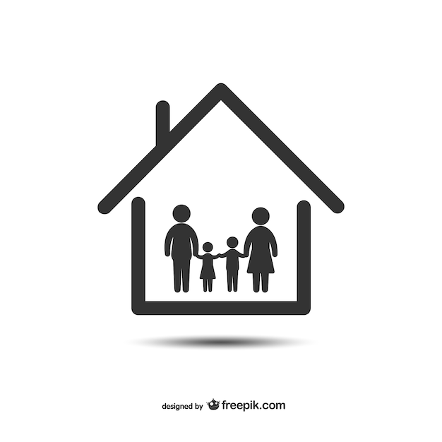 Download Home and family icon | Free Vector