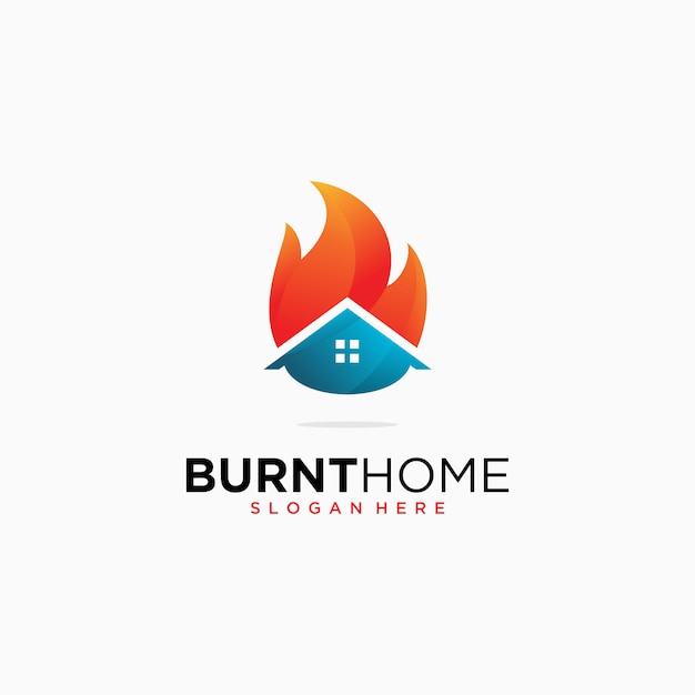 Download Free Home And Fire Logo Design Burnt Home Logo Template Premium Vector Use our free logo maker to create a logo and build your brand. Put your logo on business cards, promotional products, or your website for brand visibility.