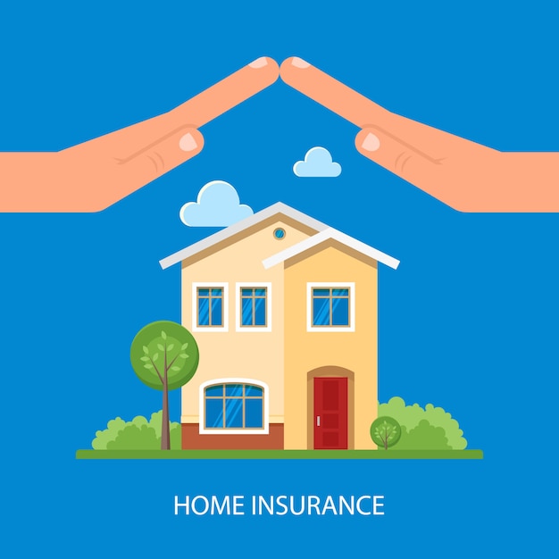 Premium Vector | Home insurance illustration in flat style