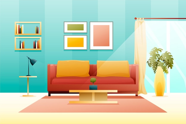 Free Vector | Home interior background minimalist design