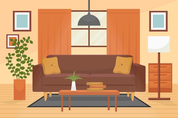 Free Vector | Home interior background