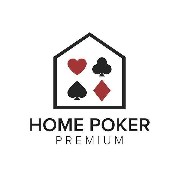 Premium Vector | Home poker logo icon vector template