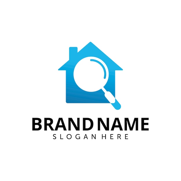 Premium Vector | Home search logo design template