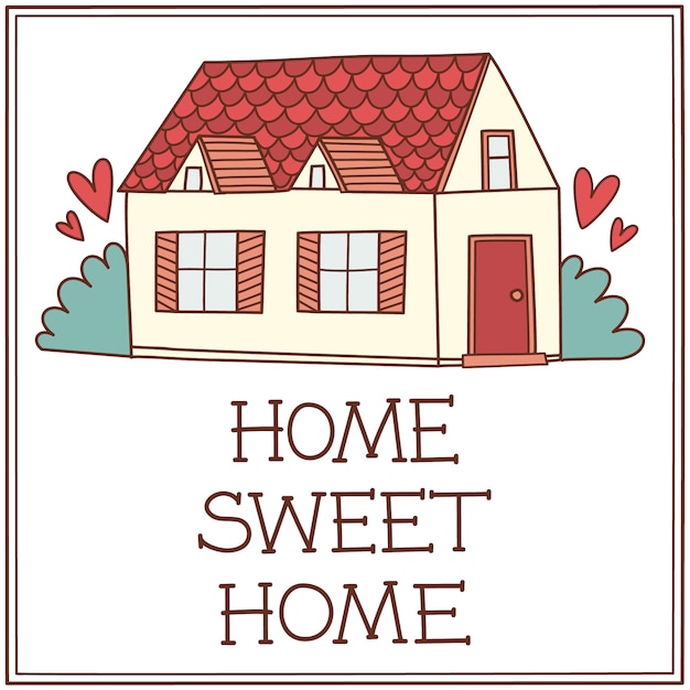 Free Free 195 Horizontal Home Sweet Home Svg SVG PNG EPS DXF File