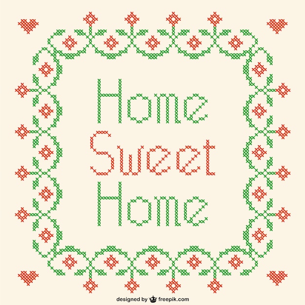 Free Charts Cross Stitch Home Sweet Home