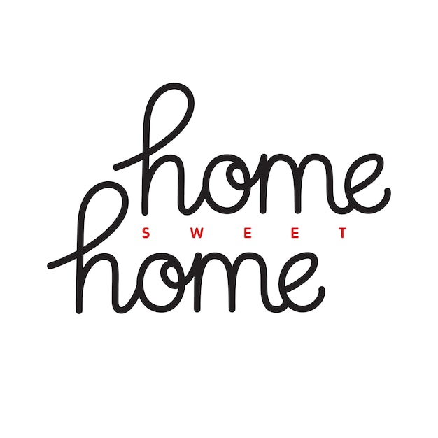 Download Home sweet home. hand drawn lettering quote. poster ...