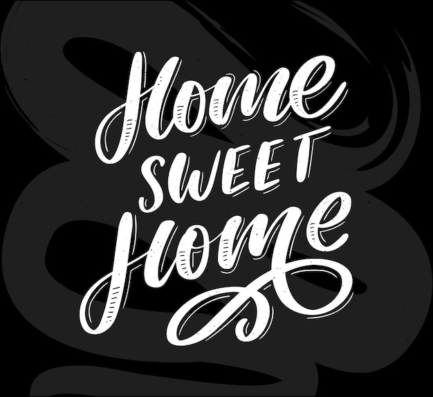 Download 'home sweet home' hand lettering | Premium Vector