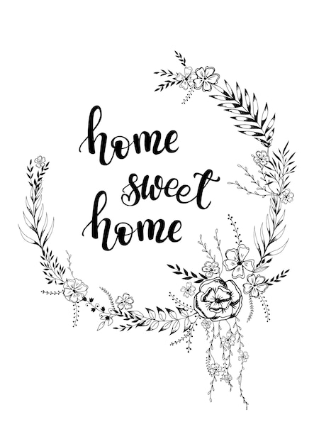 Premium Vector | 'home sweet home' printable
