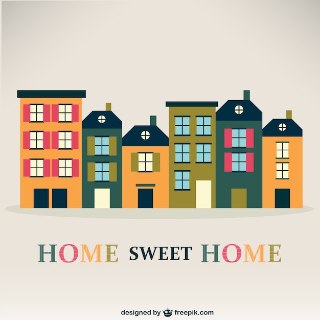 Download Free Vector | Home sweet home vintage vector