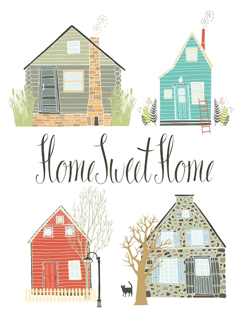 Free Free 174 Horizontal Home Sweet Home Svg SVG PNG EPS DXF File