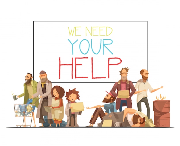 Homeless people | Free Vector