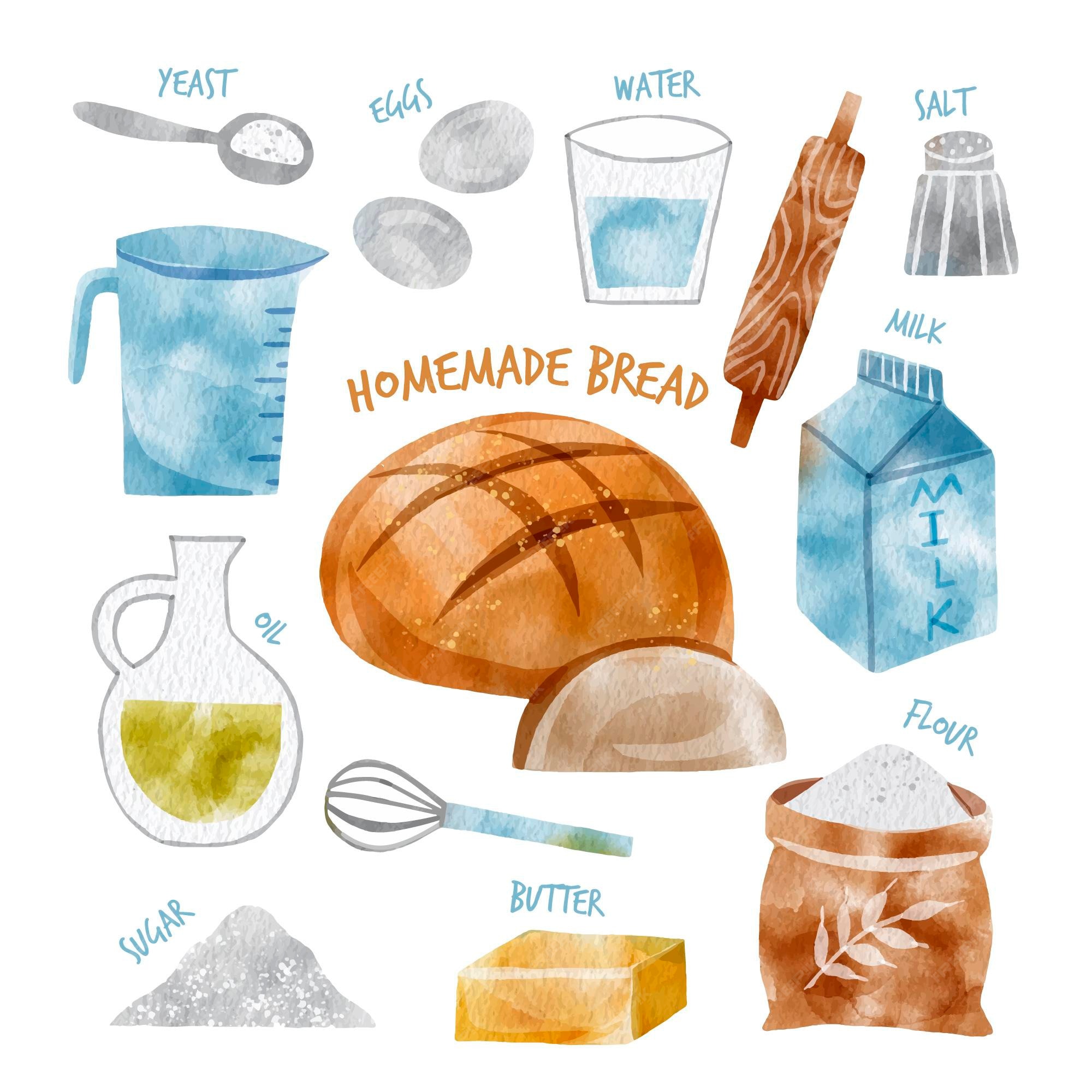 Premium Vector Homemade Bread Recipe