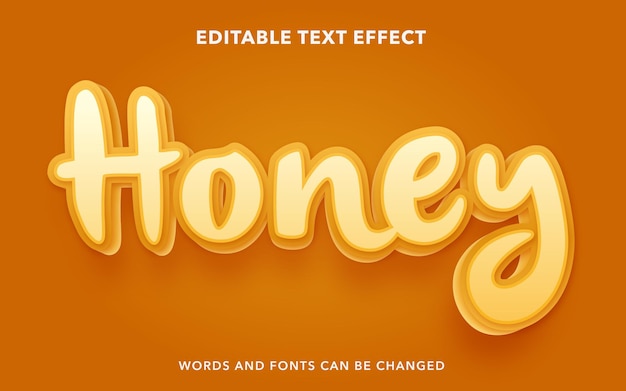 Premium Vector | Honey editable text effect style