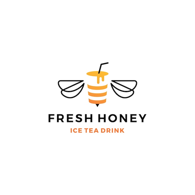Download Free Honey Ice Tea Cup Bubble Drink Logo Premium Vector Use our free logo maker to create a logo and build your brand. Put your logo on business cards, promotional products, or your website for brand visibility.