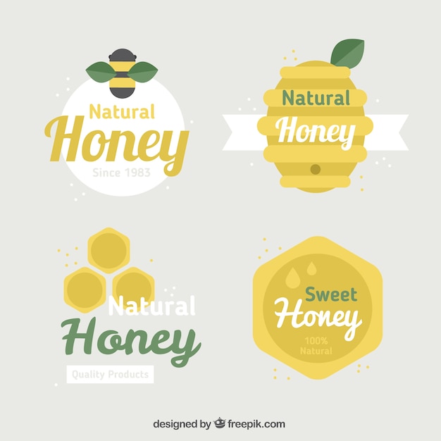 Honey logos pack Vector | Free Download